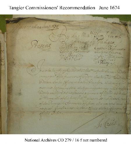 Governance The Commission for Tangier included James Duke of York, Rupert of the Rhine, Peterborough, (the First Governor) and Sandwich, with Pepys becoming Treasurer after a few years, but I can find little evidence of their deliberations.
